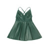 Subblime - 955434 Robe À Bretelles En Cuir Vert S/M